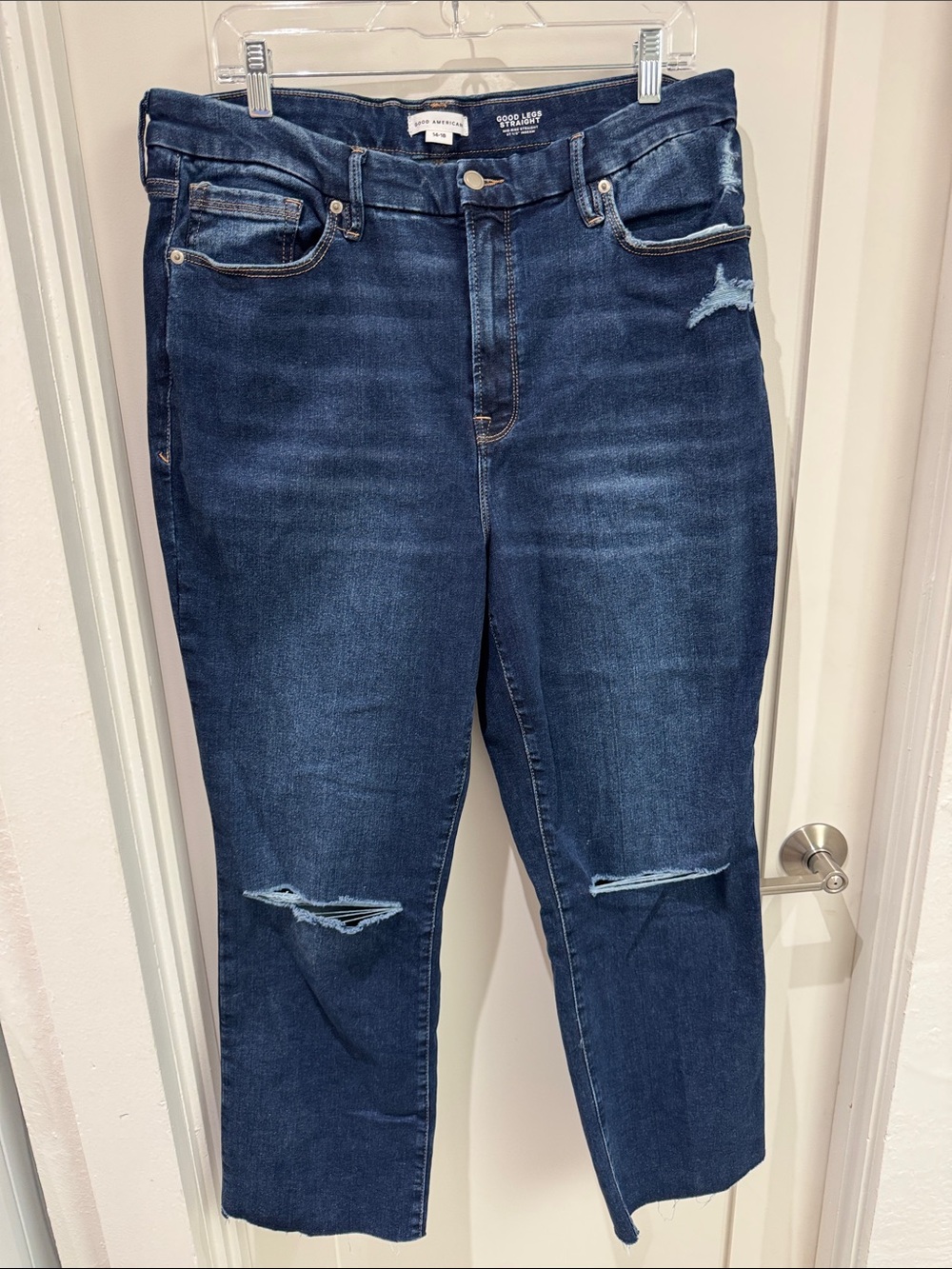 Good American Always Fits Good Legs Straight 14-18 - Dark Blue